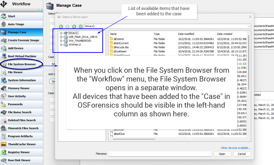 Click File System Browser